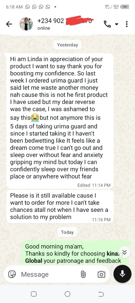 Urima Guard Customer Feedback 4